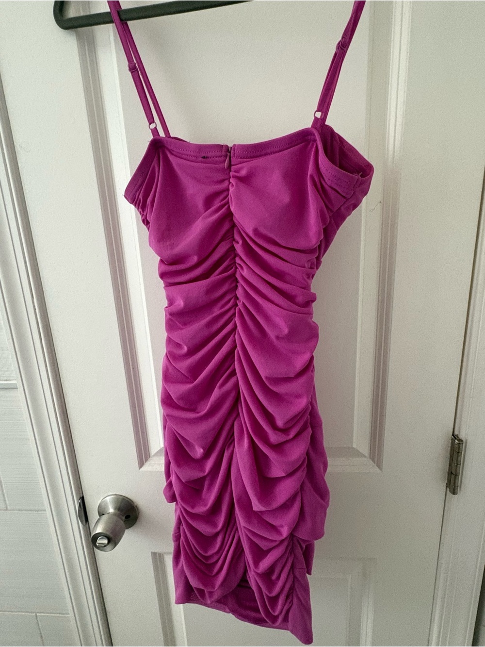 Fashion Nova Hot Pink Floral Rose-Detail Bodycon Mini Dress - Picture 6 of 8